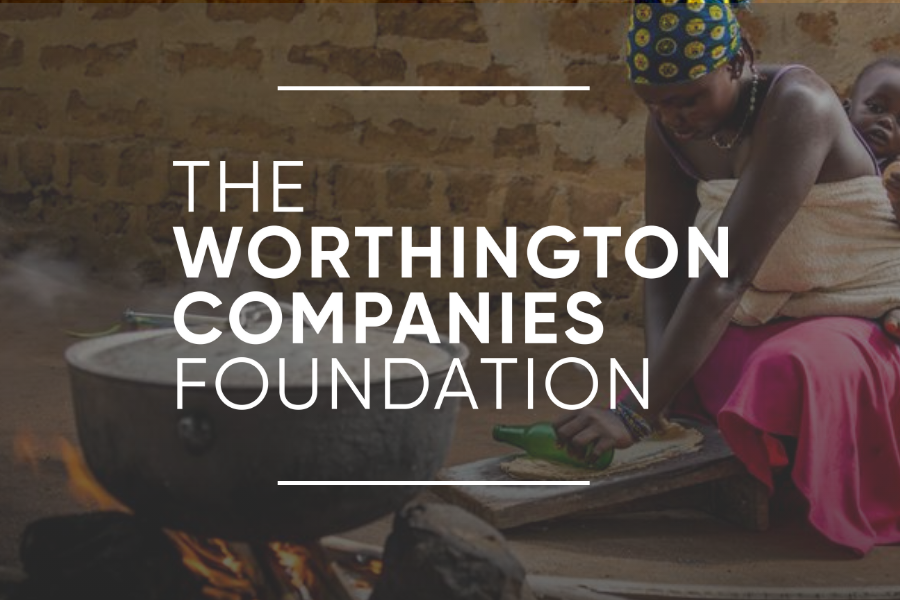 Worthington Companies Foundation logo overlaying cooking image