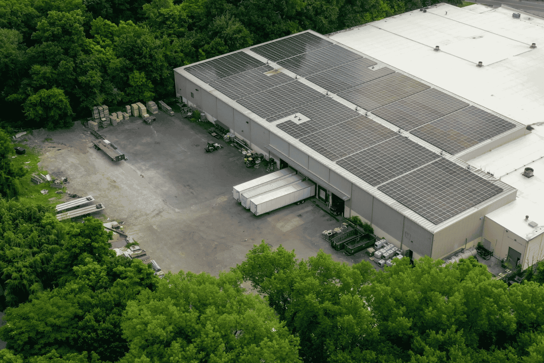 view of facility with solar panels